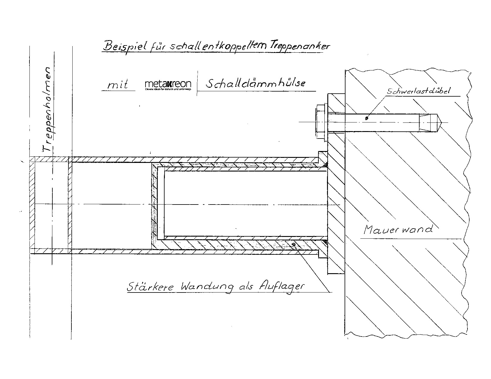 Schalldämm- und Schwingungshülse mit Boden 60 x 40 / 40 x 30  100 mm lang - 2er Pack