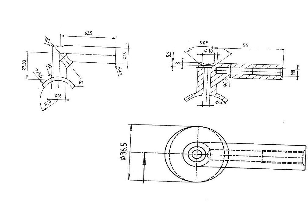 Handlaufhalter für runde Holzhandläufe - 4 Stück
