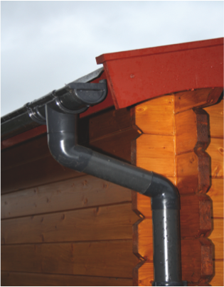Pavillon 6 Eck Kunststoff Dachrinnensets Typ 250