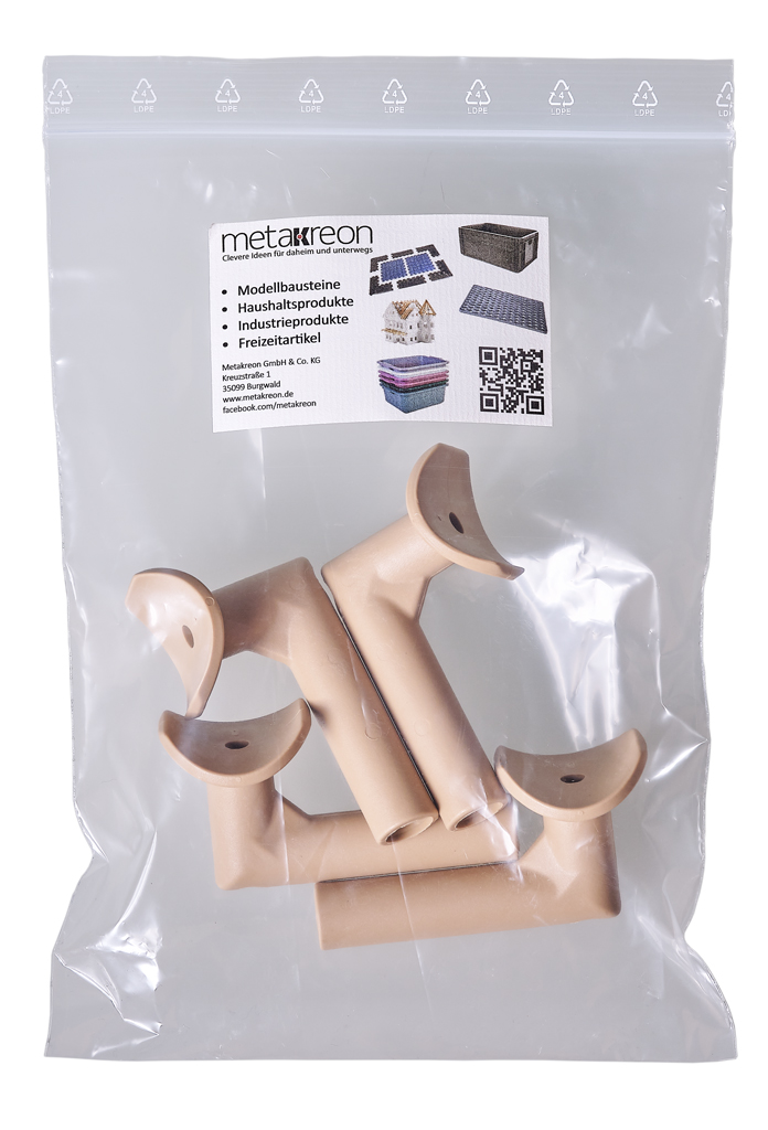 Handlaufhalter für runde Holzhandläufe - 4 Stück