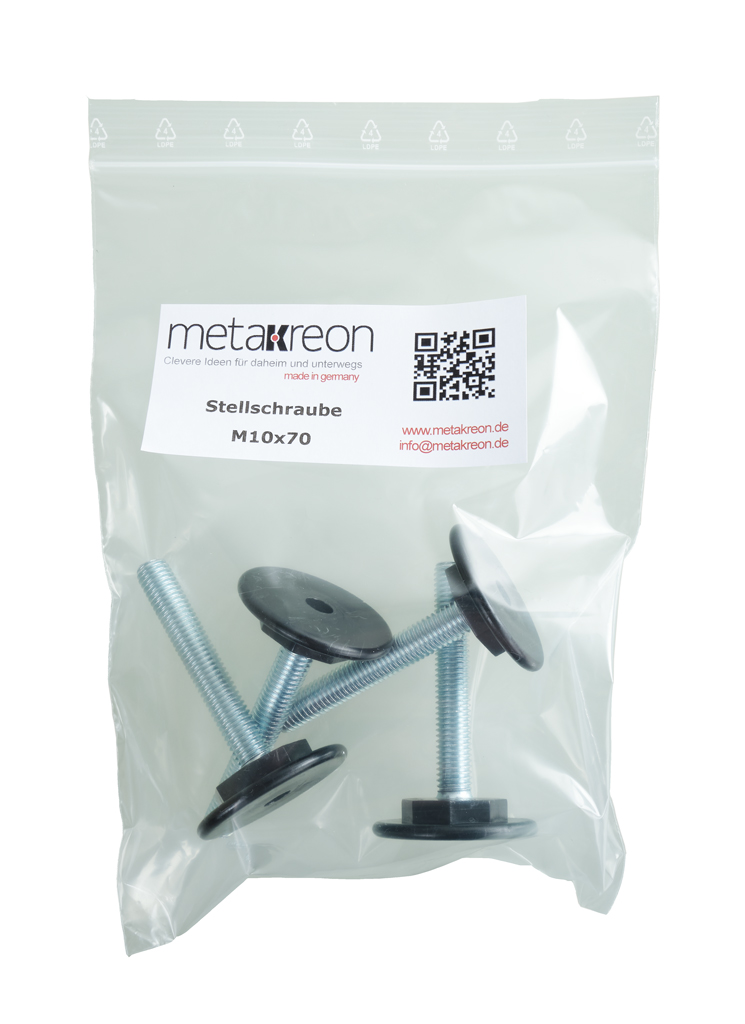 Regulierschrauben M10 x 70 mm, 4 Stück