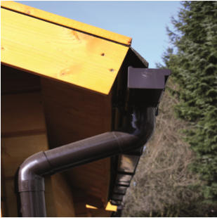 Pavillon 8 Eck Kunststoff Dachrinnensets Typ 200