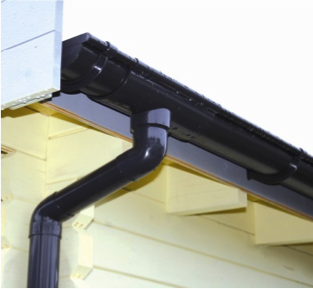 Pultdach und Carport Kunststoff Dachrinnensets Typ 300