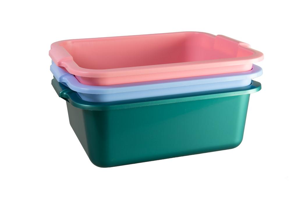Schüssel 11 L blau, rosa, metallic grün, metallic blau und silber metallic mit Griff